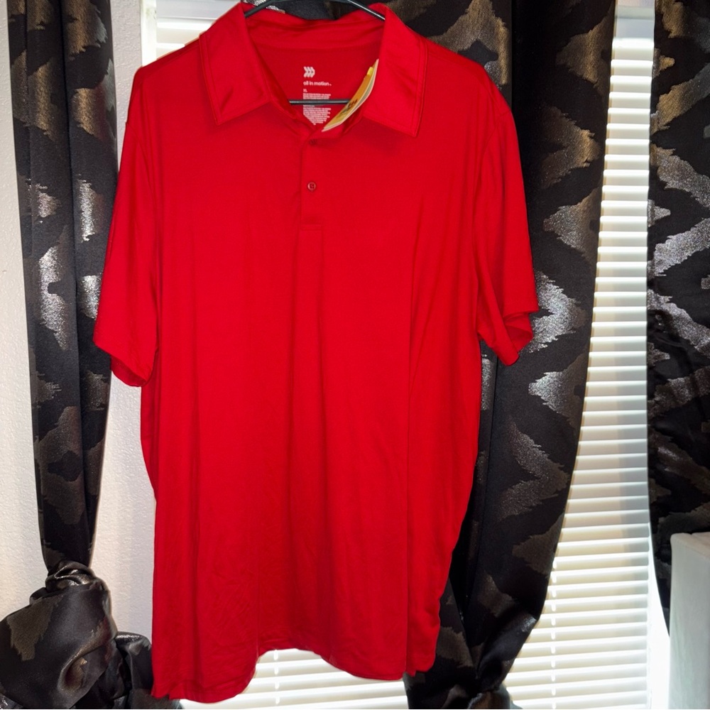 All in Motion Men’s Red Athletic Polo Shirt